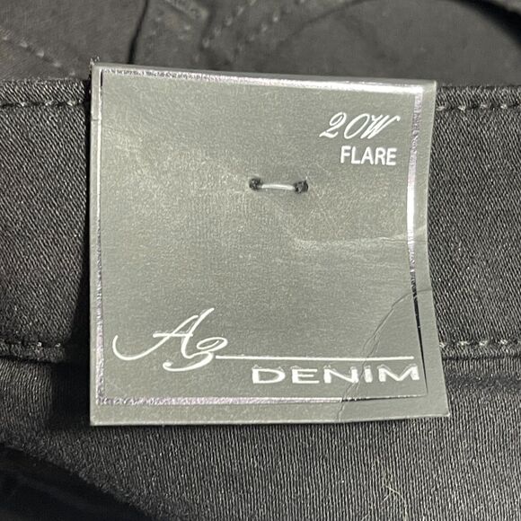 Az Denim Flare Jeans Black Stretch Bell Bottom Comfort 20W Slimming Curvy Boot - Picture 7 of 10